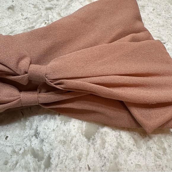Hair Wrap Tie Bow Wire Headband Blush Pink - Picture 4 of 4